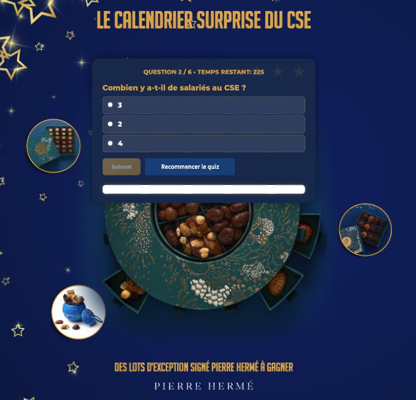 QUIZ LUDIQUE : CALENDRIER SURPRISE DU CSE